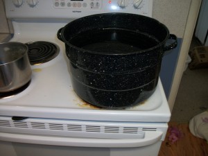 Start by boiling 5 gallons of water